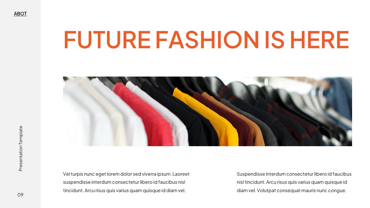 Abot White Orange Cream Fashion Style Presentation, Presentation