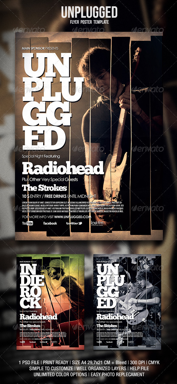 Unplugged Flyer / Poster 2 - Events Flyers