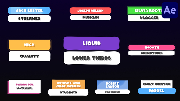 Liquid Lower Thirds for After Effects