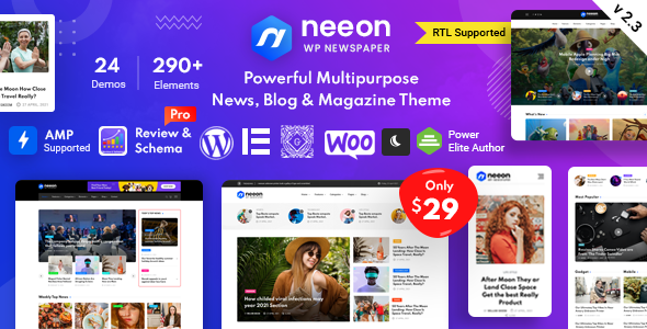 Excellent Neeon - WordPress News Magazine Theme