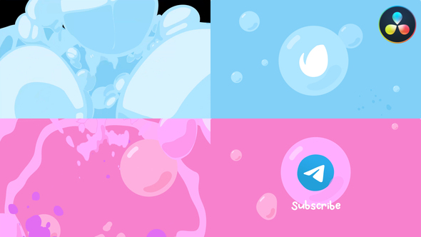 Liquid And Bubbles Logo Opener for DaVinci Resolve
