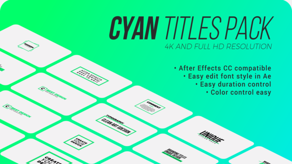 Cyan. - Titles Pack for After Effects