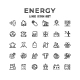 Set Line Icons of Energy