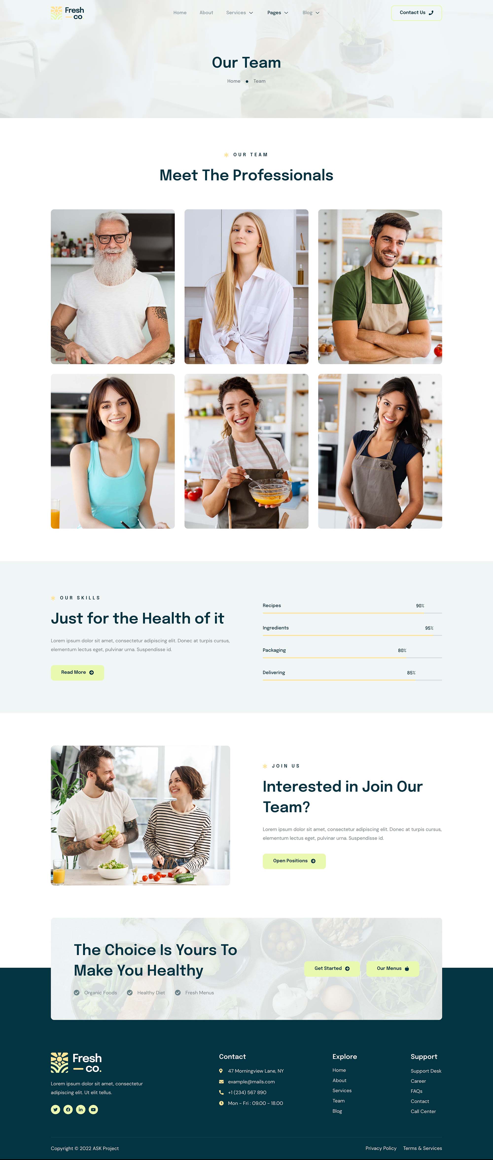 Freshco - Healthy Food & Nutrition Service Elementor Template Kit By 