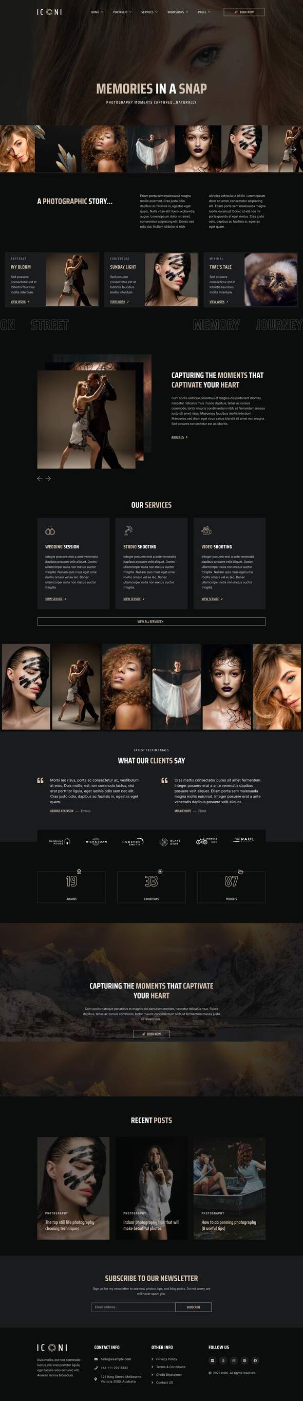 Iconi - Photography & Portfolio Elementor Template Kit by oxaart ...