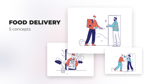Food delivery - Flat concepts