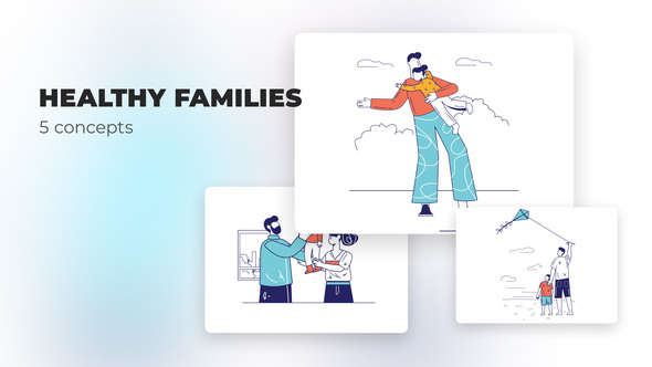 Healthy families - Flat concepts