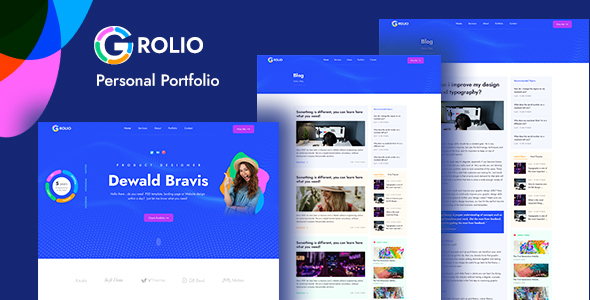 Grolio - Portfolio PSD Template