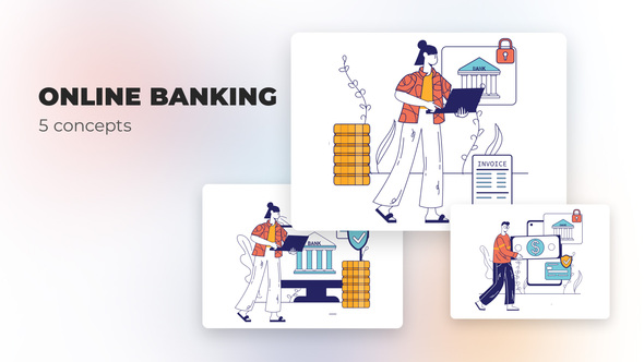 Online banking - Flat concepts