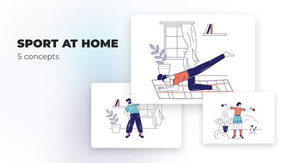 Sport at home - Flat concepts