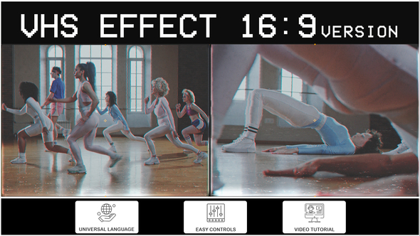 VHS Effect (16:9 Version) Video Displays template preview