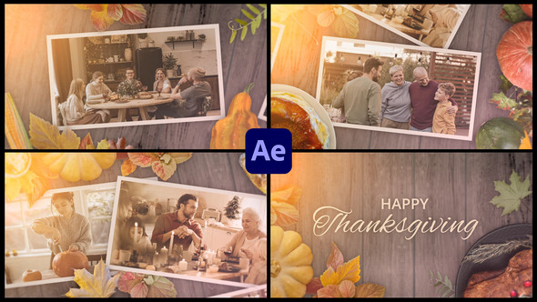 Thanksgiving Day Slideshow Opener for After Effects