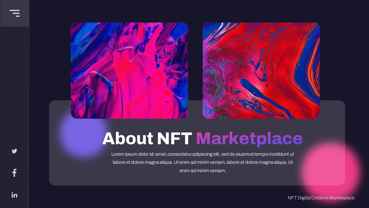 Enefti - NFT Metaverse Powerpoint Template, Presentation Templates