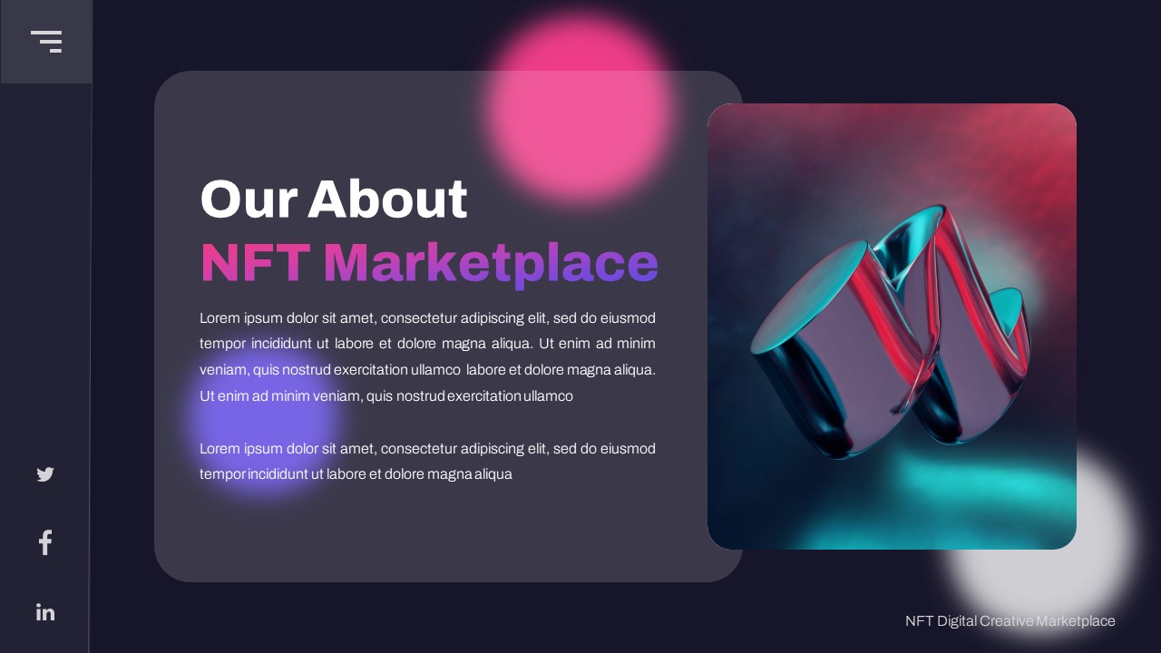 Enefti - NFT Metaverse Powerpoint Template, Presentation Templates