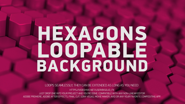 Geometric Hexagonal Abstract Background Seamless Loop 3D Render Animation alt