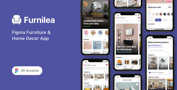 Furnilea - Figma Furniture & Home Decor App