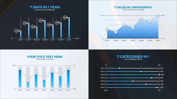 7 Values Infographic Charts | Premiere Pro