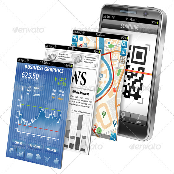 Concept - Smartphone Applications - Computers Technology