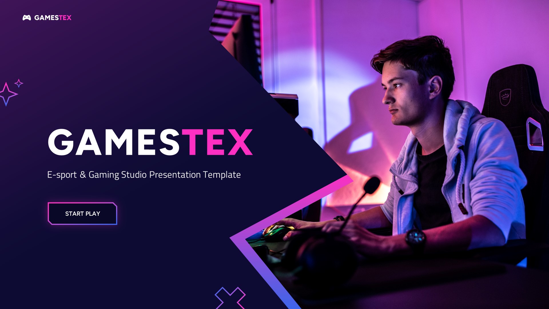 Gamestex - Esport & Gaming PowerPoint Template, Presentation Templates
