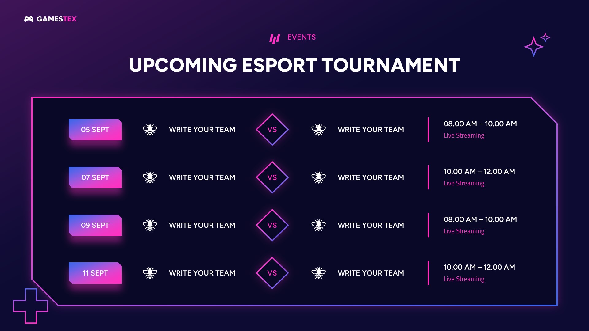 Gamestex - Esport & Gaming PowerPoint Template, Presentation Templates