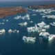 Aerial Panoramic Shot of Ice Blocks Floating on Water Surface - VideoHive Item for Sale