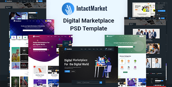 IntactMarket-Digital Marketplace PSD Template