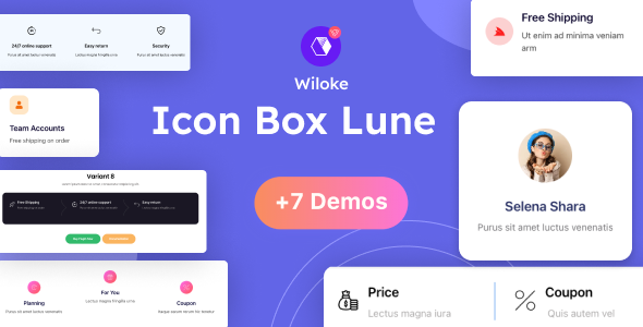 Wiloke Icon Box Lune for Elementor