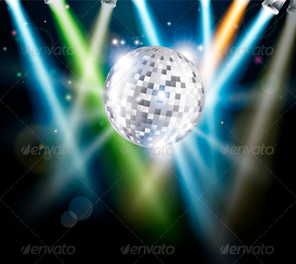 Disco mirror ball background - Objects Vectors