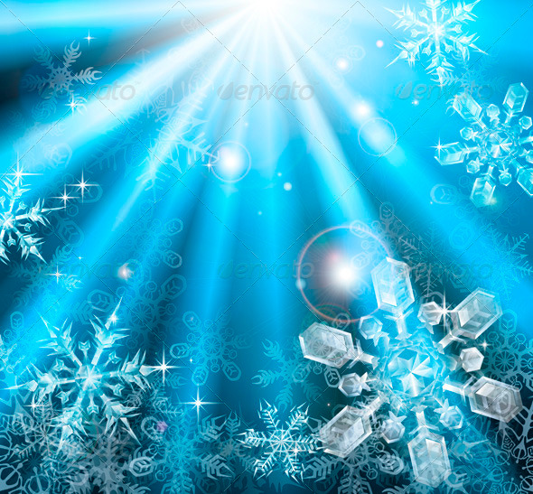 Christmas snowflakes background - Christmas Seasons/Holidays