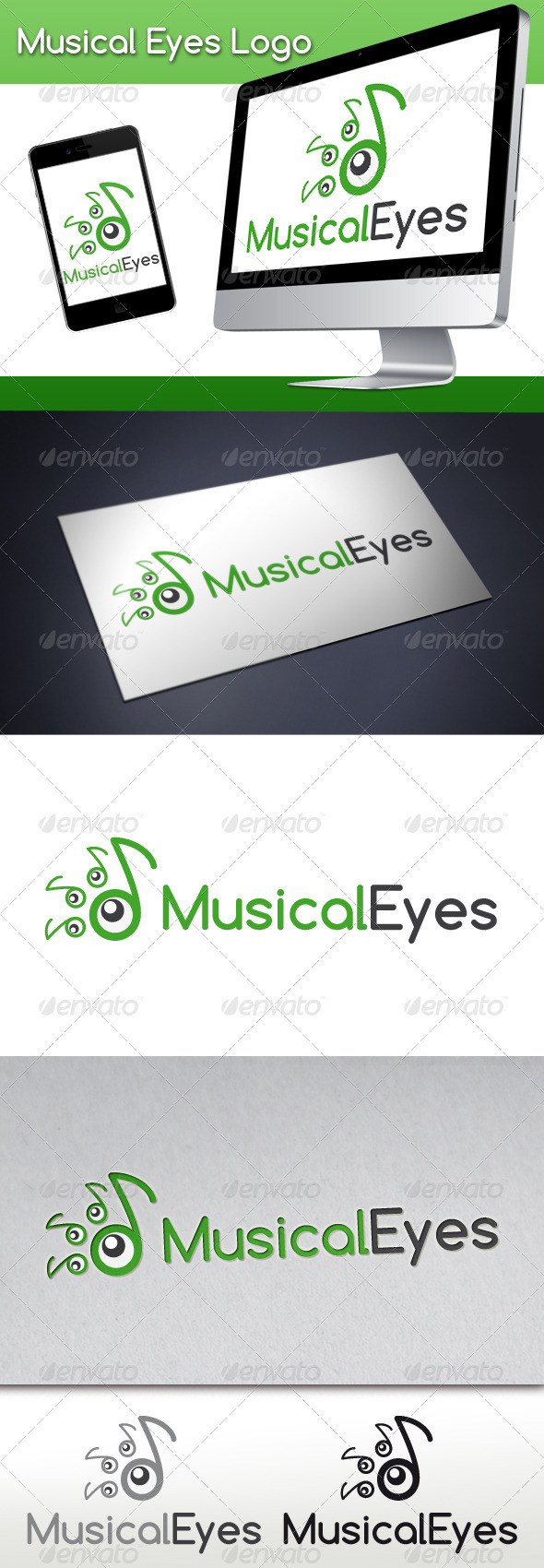 Musical Eyes Logo - Symbols Logo Templates