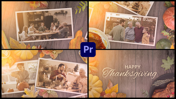 Thanksgiving Day Slideshow Opener for Premiere Pro