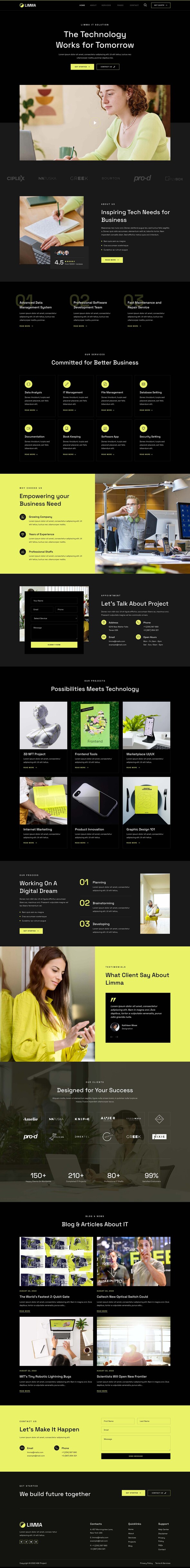 Limma - IT Solutions & Services Company Elementor Template Kit