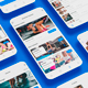 Fitness, Gym, exercise & Workout Blue App Ui Kit