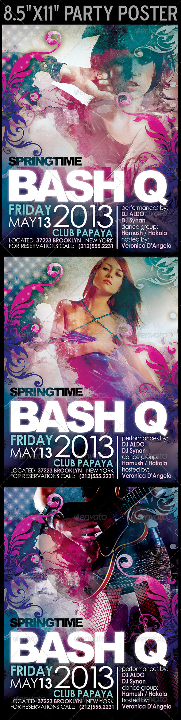 Artistic Party Poster - Clubs & Parties Events