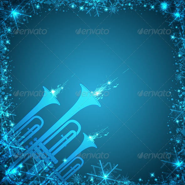 Blue Christmas Card - Christmas Seasons/Holidays