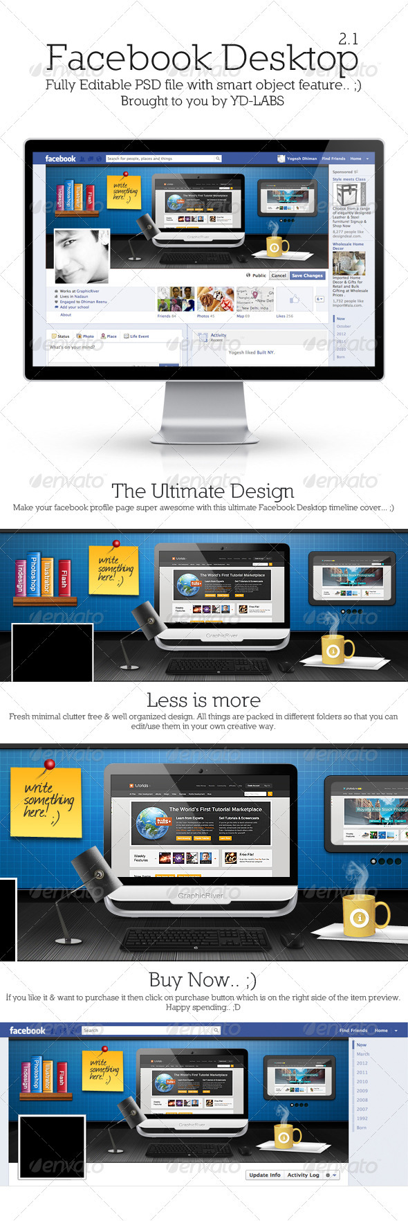 FB Desktop 2.1 - Facebook Timeline Covers Social Media