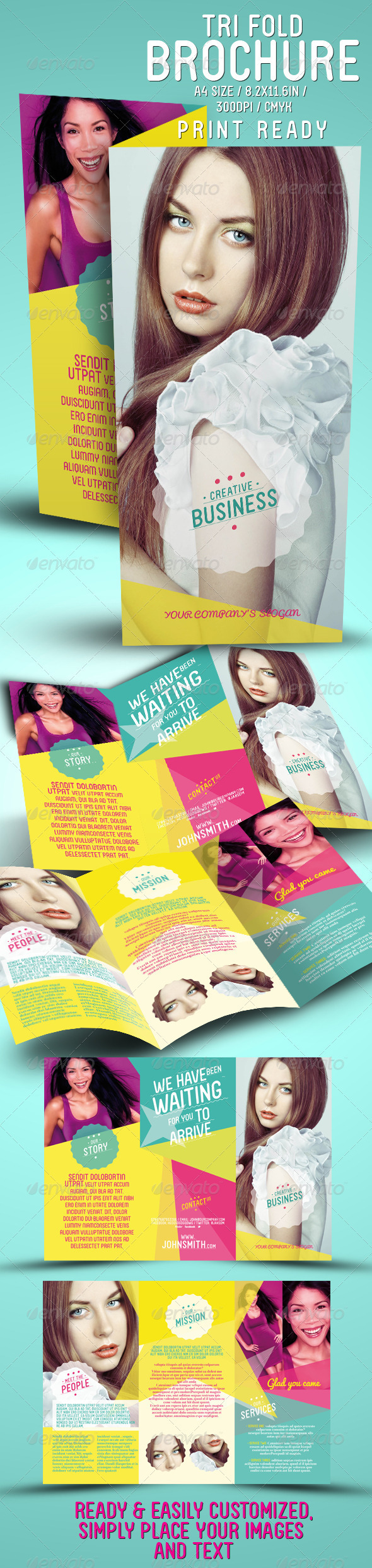 Creative Tri Fold Brochure - Brochures Print Templates