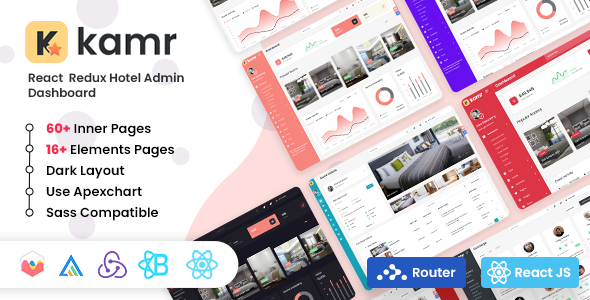 Kamr : React Redux Hotel Admin Dashboard Template by dexignlabs ...