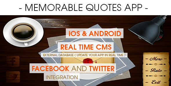 Memorable Quotes App With CMS - iOS & Android