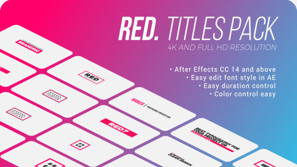 Red. - Titles Pack for After Effects
