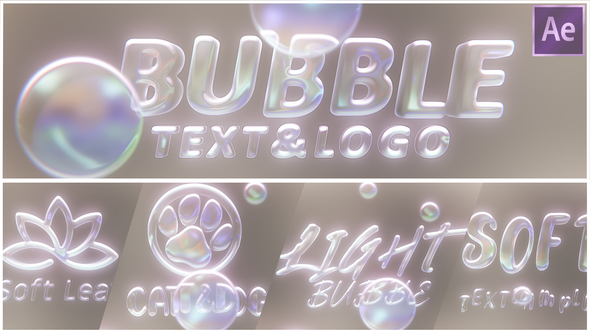 Bubbles Logo Text Intro