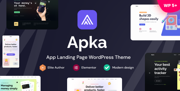 Apka – App Landing Page WordPress Theme