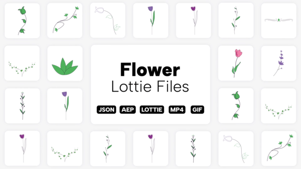 Flower Lottie Elements