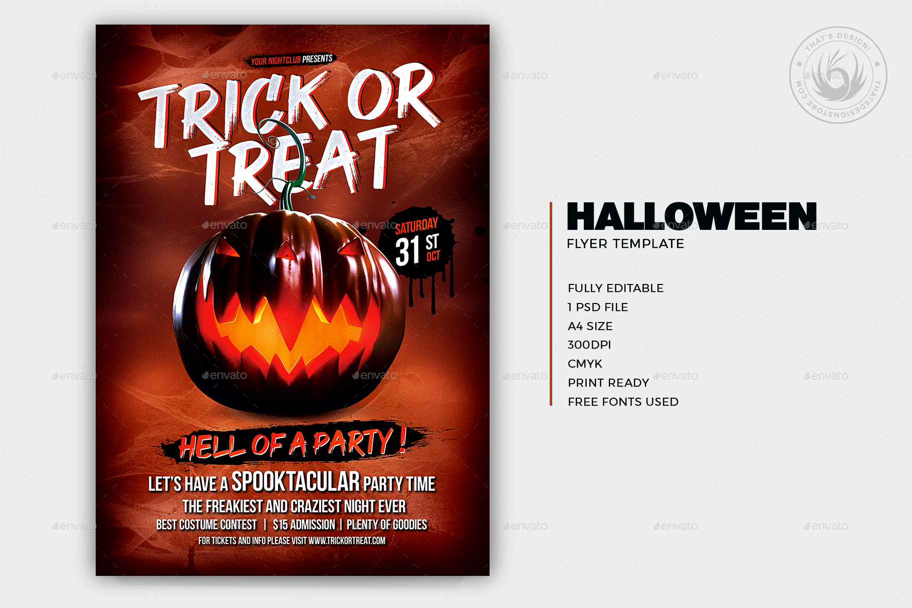 Halloween Flyer Template V6, Print Templates | GraphicRiver