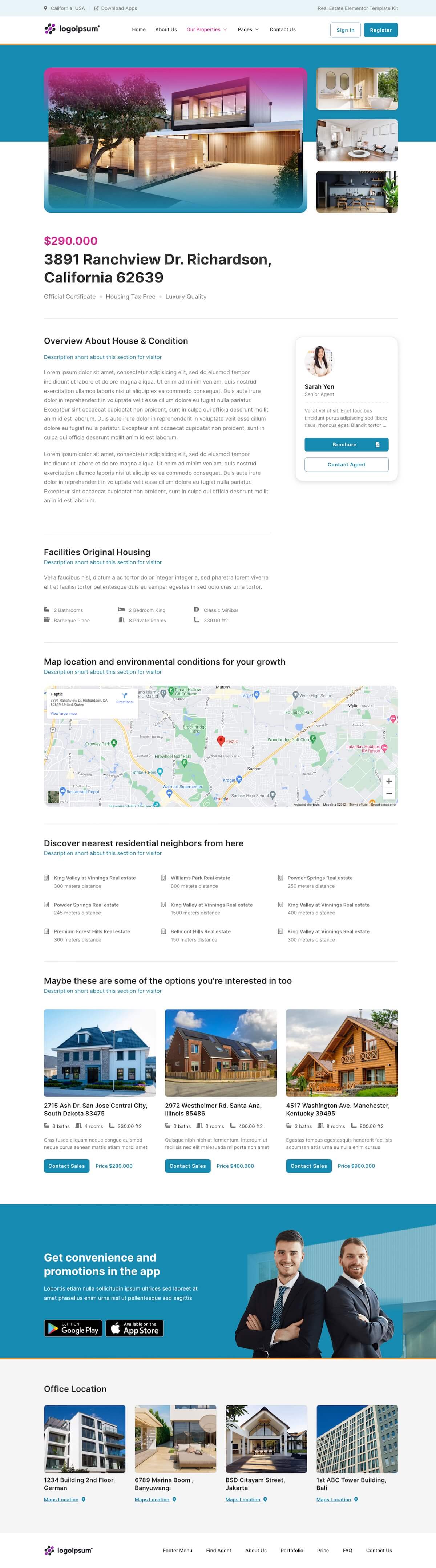 UHouse Real Estate Elementor Template Kit by TemeGUM ThemeForest