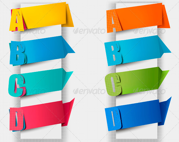 Abstract origami speech bubble with litters - Decorative Symbols Decorative