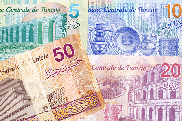 Tunisian money, new series of banknotes - Stock Photo - Images