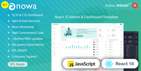 Special Nowa – React JS Admin Dashboard Template