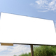 Billboard white blank with room to add your own text. Background with white cloud for advertising. - PhotoDune Item for Sale