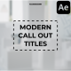 Modern Call Out Titles - VideoHive Item for Sale